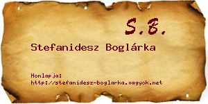 Stefanidesz Boglárka névjegykártya