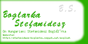 boglarka stefanidesz business card